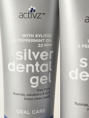3- Activz Silver Dental Gel Solution 22 ppm w Xylitol & Peppermint Oil 4 FL Oz