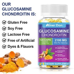 2 Pack Glucosamine Chondroitin MSM Turmeric – Joint Health Supplement – 240 Caps