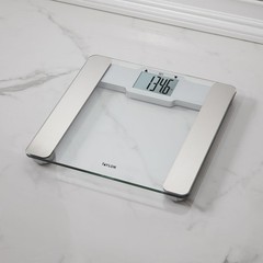Taylor Digital Body Composition Bathroom Scale – 11.8″ Tempered Glass Platform,