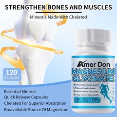 Magnesium Glycinate 1330MG with Zinc,D3, 57% DV High Absorption Magnesium 30/60x
