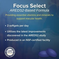 Focus Select AREDS2 Based Eye Vitamin-Mineral Supplement – 180 Capsules