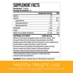 CENSOR Specialized Body Toning Supplement for Losing Inches – 90 Softgels