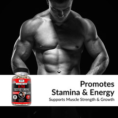 (2 Pack) Natural Testosterone Booster Magnesium Zinc Tribulus Horny Goat Weed