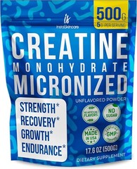InstaSkincare Creatine Monohydrate Powder for Muscle Gain 1.1 LB