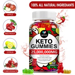 Keto BHB Diet Gummies – Fat Burner ACV Weight Loss Appetite Suppressant 60Gummy