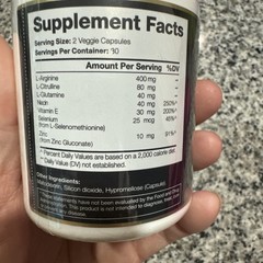 Vbot L-arginine 7 In 1 Complex For Men 60 Capsules Energy + Strength Exp 5/2028