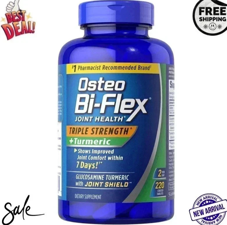 Osteo Bi-Flex Triple Strength with TURMERIC / 220 ct. / NEW & SEALED / Exp 2028