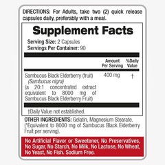 FITO MEDIC’S Lab Elderberry Supplement, Sambucus 180 Count (Pack of 1), Brown