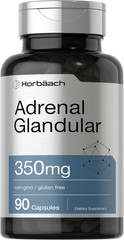 Raw Adrenal Glandular | 350 Mg | 90 Capsules | Non-Gmo, Gluten Free Supplement
