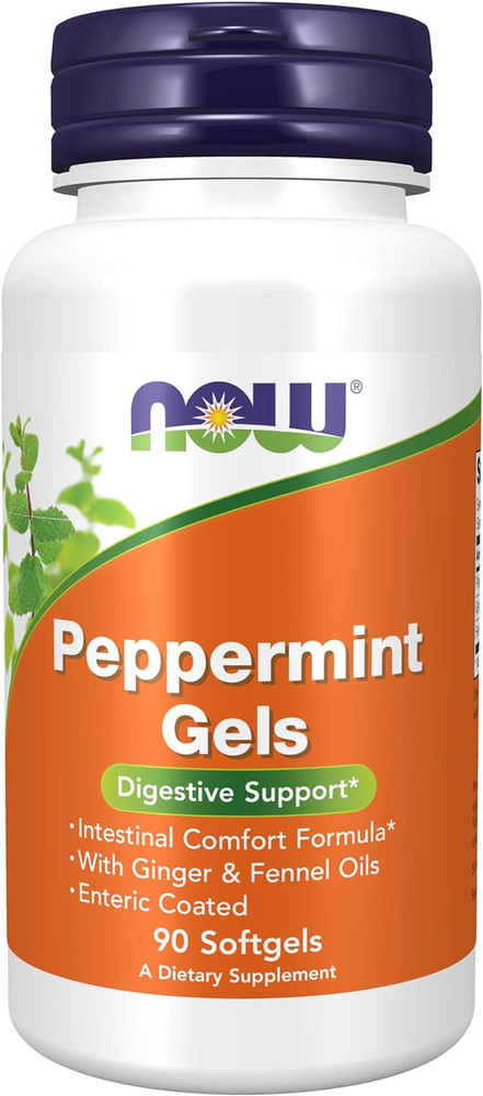 Supplements, Peppermint Gels with Ginger & Fennel Oils, Enteric Coated, Digestiv