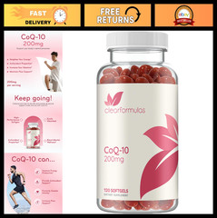 CoQ10 200mg Softgels – Quick Absorption Antioxidant for Heart & Energy Support,