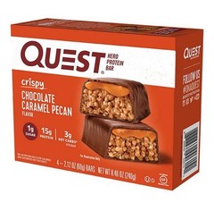 🔴 New QUEST Crispy Chocolate Caramel Pecan 17g Protein 2g Bars 8.46oz (1 Box)