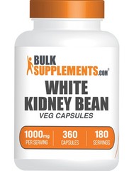 BulkSupplements White Kidney Bean Extract Capsules – 1000mg per Serving