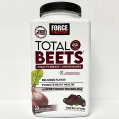 Force Factor Total Beets – 60 Soft Chews **01/2027** Ultimate Heart Health