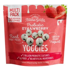 Nature’s Garden Strawberry Yoggies with Probiotics, 0.7 oz Bags pk of 2