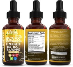 Clean Nutra Organic Maca Root Liquid Drops with Ashwagandha,Fenugreek, Beet Root