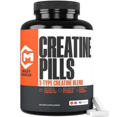 , Creatine Pills, 5g 3X Pure Creatine Monohydrate, Pre Workout Bulk Muscle Ma…