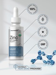 Liquid Zinc Drops | 2 Fl Oz for Adults | Organic Glycerin | by Horbaach