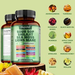 Soursop 120 Capsules – 24-in-1 for Skin, Joint & Bone Health Fast delivery