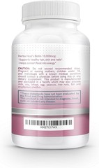 Biotin 10mg High Potency Vitamin B7 100 Tab Hair Growth Skin Nails Supplement
