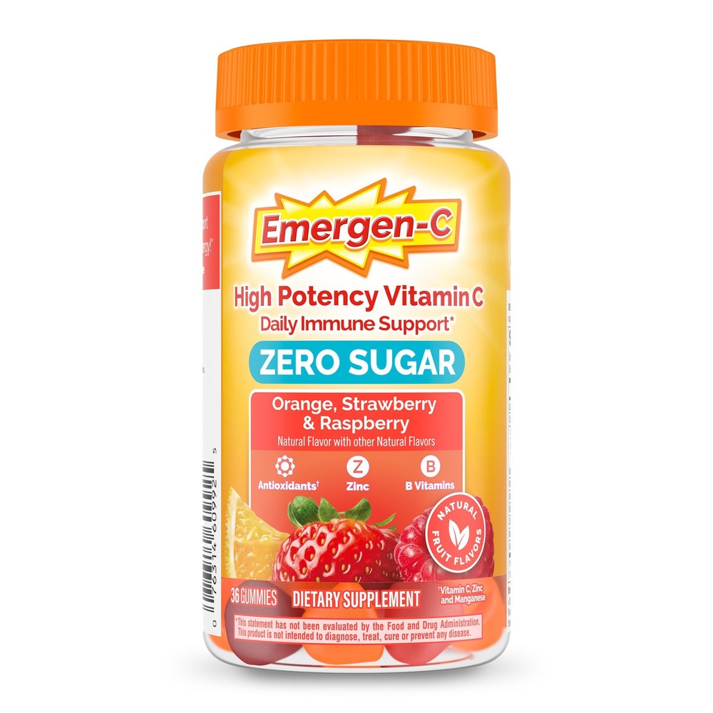 Emergen-C Zero Sugar Immune Support Adult Gummies 36 36 Count (Pack of 1)