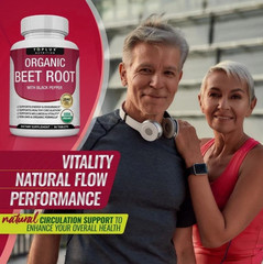 Toplux Organic Beet Root Tablets-Nitric Oxide Booster Beetroot Supplement 2040mg