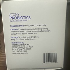Atomy Probiotics 10 Billion CFU Digestive Balance & Health 60 Packets