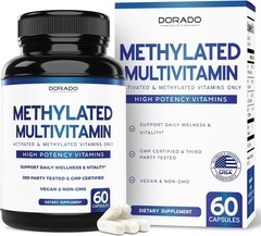 Methylated Multivitamin Supplement for Women and Men (60 Capsules)…