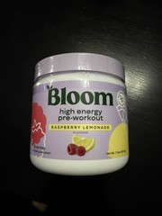 Bloom High Energy Pre-Workout Raspberry Lemonade 7.3oz Lot of 2 NEW 01/2028