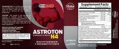 3 Pack Astroton Ginseng & Maca H4, multivitamin and restorative-60 Tablets x3