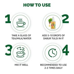 Dabur Tulsi Drops : 30ml (20ml + 10ml Free) | Contains Extracts of 5 Rare Tulsi