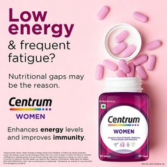 Centrum Women Multivitamin Tablets 50 Count With 23 Vital Nutrients Veg