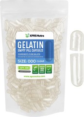 XPRS Nutra Size 000 Clear Empty Gelatin Capsules Gelcaps Pills