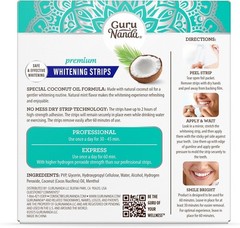 GuruNanda Teeth Whitening Strips-7-Day Treatment w/Non-Slip,Dry Strip Technology