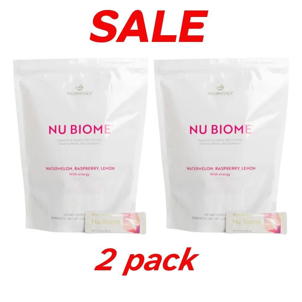 Nu Skin NU BIOME – Watermelon, Raspberry, Lemon – 2PACK – SEALED – 04/2027