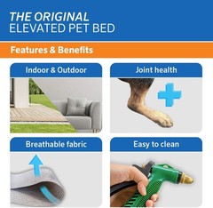 Coolaroo Original Elevated Dog Bed-Breathable Off-The-Ground Pet Bed with Coolin