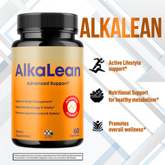 (1 Pack) Alkalean Advanced Weight Management Support Supplement 60 Capsules
