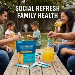 Liquid I.V. Hydration Multiplier, Orange Vanilla Dream, 2 Bags (32 Sticks Total)