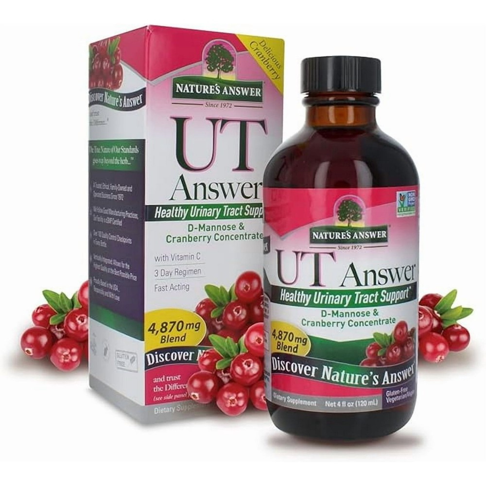Nature’s Answer UT Answer®, D-Mannose & Cranberry Concentrate, 4 fl oz (120 ml)
