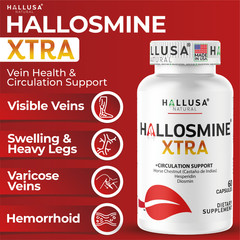 Hallosmine EXTRA Diosmin Circulation Support Hesperedin + Horse Chestnut Extract