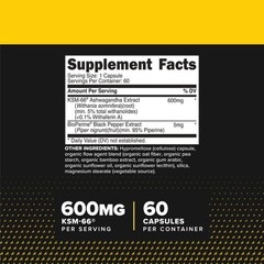 PrimaForce KSM-66 Ashwagandha Root Extract 600mg, 60 Capsules