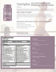 Nutriplus Multivitamin Mineral Tablets for Women 60ct Non-GMO Gluten-Free 3.6oz