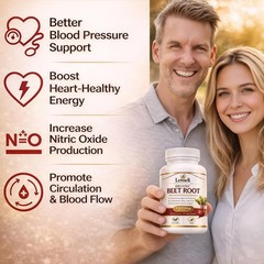 Organic Beet Root 1300mg Per Serving with Beet Root, Vitamin C & Black Pepper