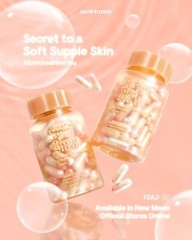 New Moon Soft Glow S-Acetyl Glutathione Rosehip Collagen Vitamins Zinc 60 Caps