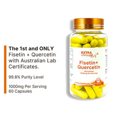 Fisetin Quercetin Australia 99.8% AU Lab Certified 500mg x60 Capsules Supplement