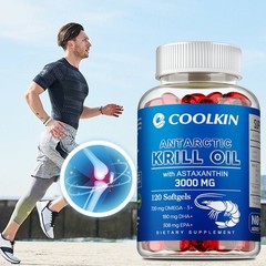 Antarctic Krill Oil 3000mg -with Omega-3 EPA, DHA, Astaxanthin and Phospholipids