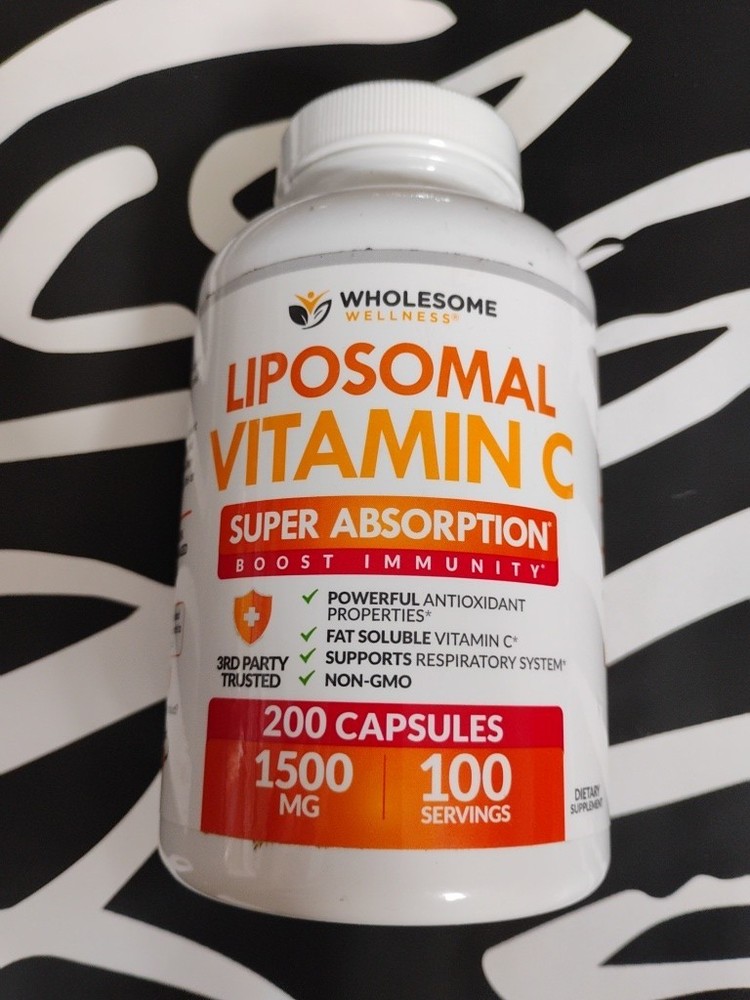 Wholesome Wellness Liposomal Vitamin C 1500mg Supplement 200 Capsules 02/2028