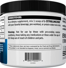 Evlution Nutrition L-Citrulline – Workout & Vasodilation Support – 100 Servings