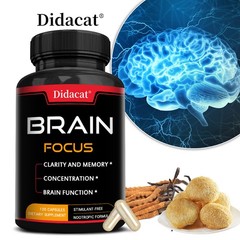 Brain Capsules, Support Memory, Concentration & Mental Clarity, 120 Veg Caps