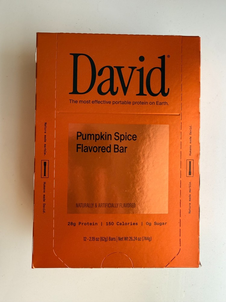 David’s Protein David Protein Pumpkin Spice Flavored Bar 12Ct NEW